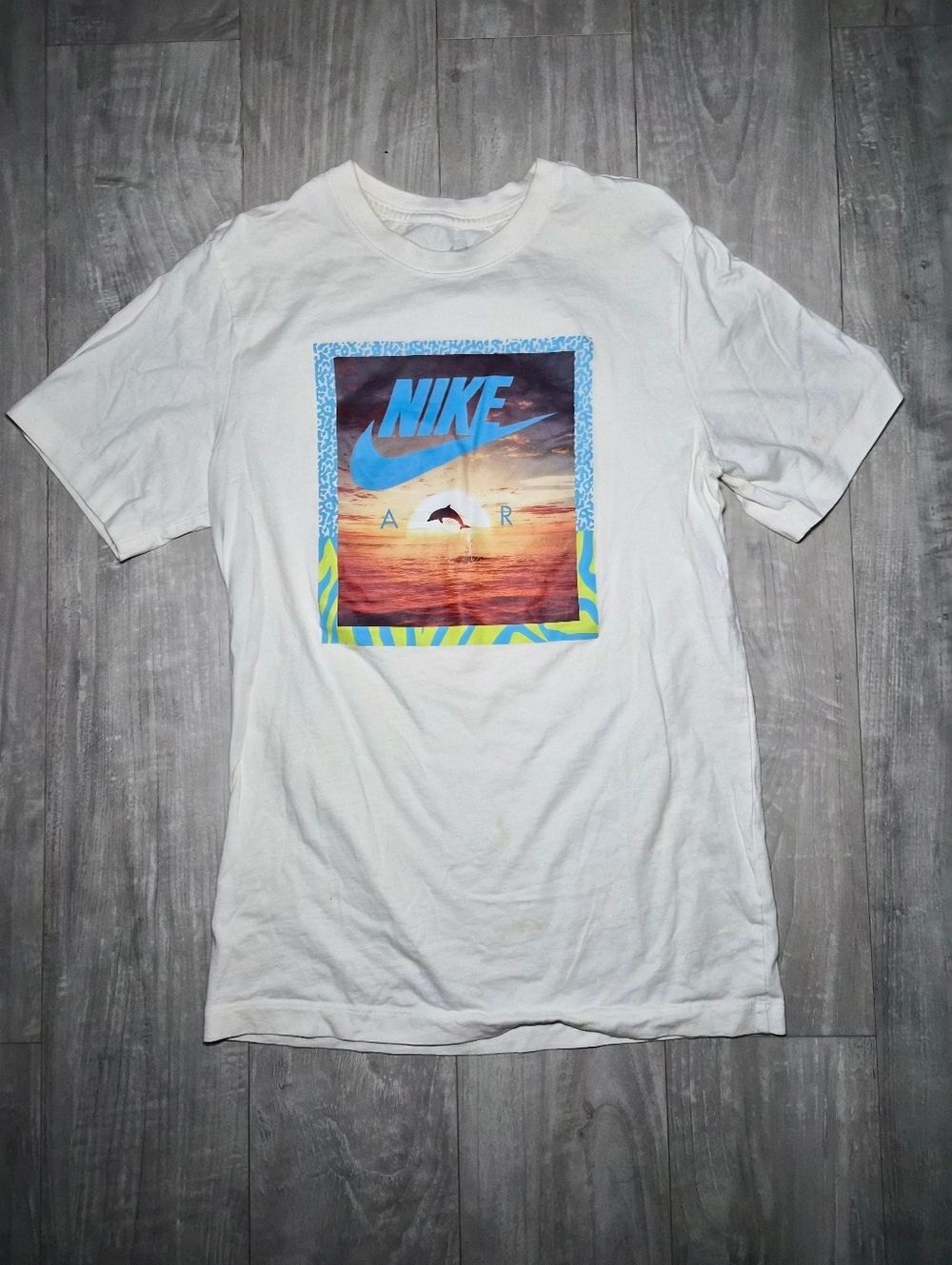 Nike Men's White and Grey Shirt